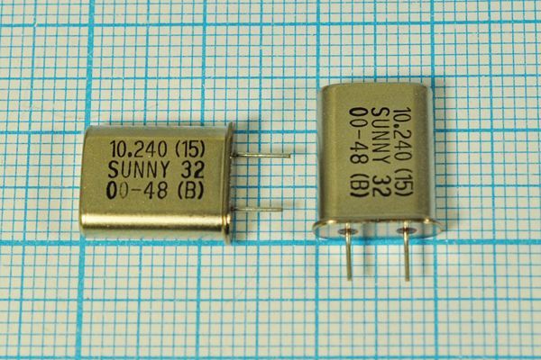 Кварцевый резонатор 10,24 МГц - 10240 HC49U 32 SA[SUNNY] 1Г 4мм (SUNNY32)