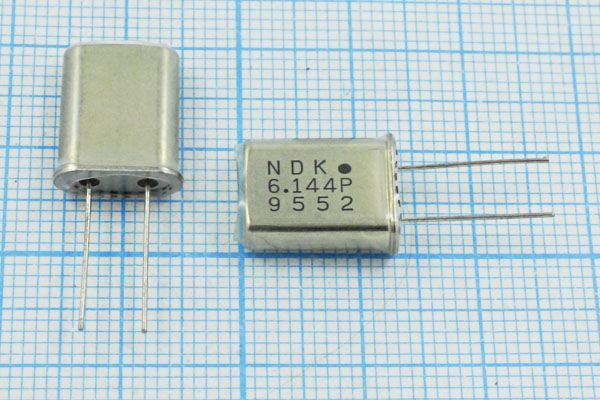 Кварцевый резонатор 6,144 МГц - 6144 HC49U 20 NR-18 1Г (NDK)