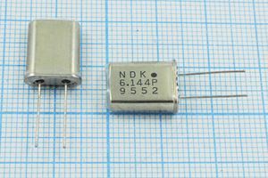 Кварцевый резонатор 6,144 МГц - 6144 HC49U 20 NR-18 1Г (NDK)