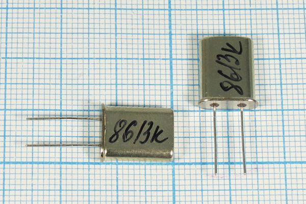 Кварцевый резонатор 8,613 МГц - 8613 HC49U S МД 1Г бм