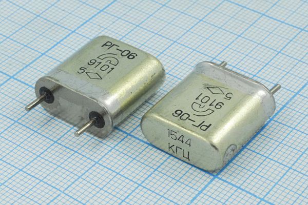 Кварцевый резонатор 1,544 МГц - 1544 HC6U 15 20/-10~60C РГ06БА-6АП 1Г