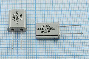 Кварцевый резонатор 4 МГц - 4000 HC49U 20 30 49U[SDE] 1Г (SDE20pF)