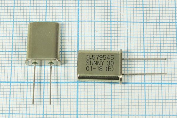 Кварцевый резонатор 3,579545 МГц - 3579,545 HC49U 30 50 50/-20~70C SA[SUNNY] 1Г