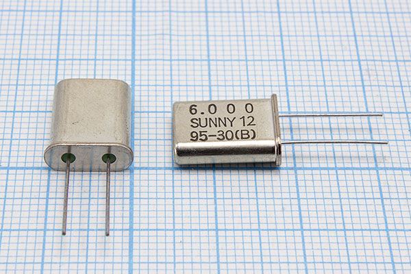 Кварцевый резонатор 6 МГц - 6000 HC49U 12 SA[SUNNY] 1Г (SUNNY12)