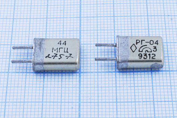 Кварцевый резонатор 44 МГц - 44000 HC25U РГ04МА 3Г (44 МГЦ РГ-04)