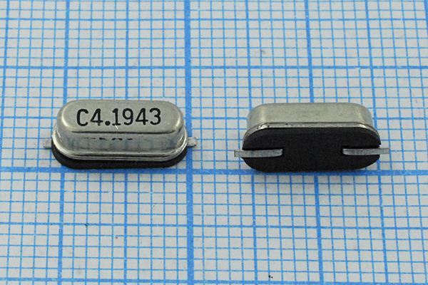 Кварцевый резонатор 4,194304 МГц - 4194,304 SMD49S4 20 1Г (C4.1943)