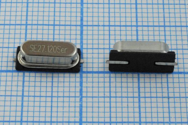 Кварцевый резонатор 27,12 МГц - 27120 SMD49S4 S 10 30/-40~85C 49S-SMD 1Г
