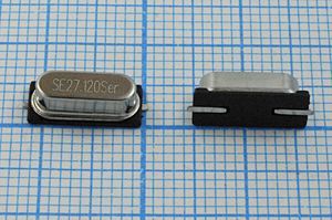 Кварцевый резонатор 27,12 МГц - 27120 SMD49S4 S 10 30/-40~85C 49S-SMD 1Г Кварцевый резонатор 27,12 МГц - 27120 SMD49S4 S 10 30/-40~85C 49S-SMD 1Г