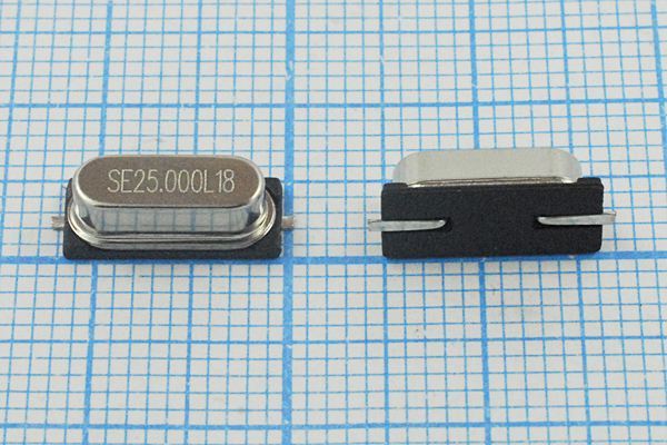 Кварцевый резонатор 25 МГц - 25000 SMD49S4 18 10 30/-40~85C 49S-SMD 1Г