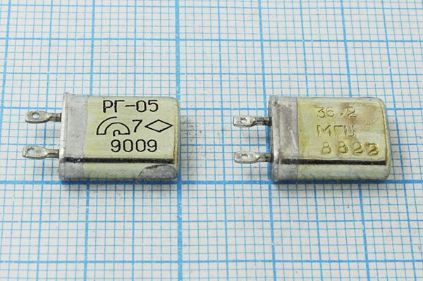 Кварцевый резонатор 36,2 МГц - 36200 МВ S 25 40/-60~100C РГ05МВ-16ЕТ 3Г