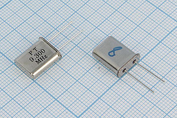 Кварцевый резонатор 9,3 МГц - 9300 HC49U S 20 /-40~85C U[FT] 1Г (FT9.300MHz)