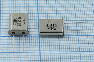 Кварцевый резонатор 9,315 МГц - 9315 HC49U S 20 /-40~85C U[FT] 1Г (FT9.315MHz)