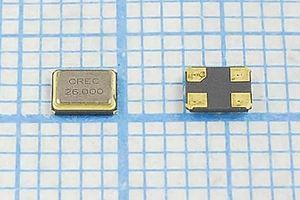 Кварцевый резонатор 26 МГц - 26000 SMD03225C4 9,7 20 20/-20~85C C3SB 1Г Кварцевый резонатор 26 МГц - 26000 SMD03225C4 9,7 20 20/-20~85C C3SB 1Г