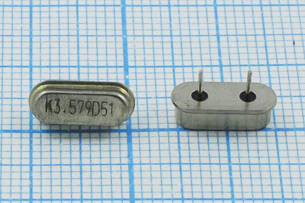 Кварцевый резонатор 3,579545 МГц - 3579,545 HC49S3 12 50 /-20~70C ATS-49U 1Г 4мм