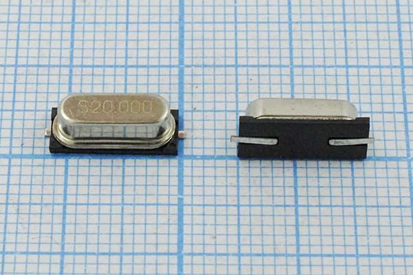 Кварцевый резонатор 20 МГц - 20000 SMD49S4 30 30 30/-10~60C 49S-SMD 1Г (S20.