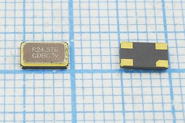 Кварцевый резонатор 24,576 МГц - 24576 SMD05032C4 18 50 50/-40~85C C5SB 1Г CREC