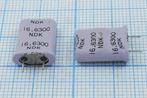 Кварцевый резонатор 16,63 МГц - 16630 HC49U S 1Г 4мм (NDK)