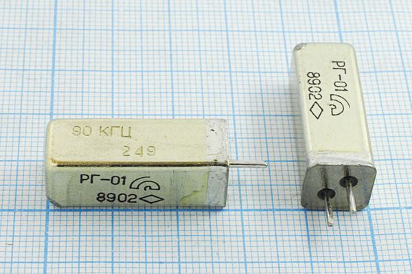 Кварцевый резонатор 0,09 МГц - 90 УД 20 300/-60~85C РГ01-7ДШ 1Г