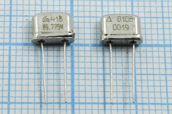 Кварцевый резонатор 89,775 МГц - 89775 UM4 S 30 30/0~50C РК418МР-8МС 3Г