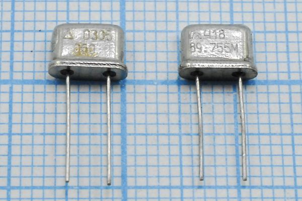 Кварцевый резонатор 89,755 МГц - 89755 UM4 S 30 30/0~50C РК418МР-8МС 3Г