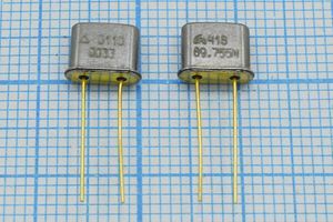 Кварцевый резонатор 89,755 МГц - 89755 UM5 S 30 30/0~50C РК418-8МС 3Г Кварцевый резонатор 89,755 МГц - 89755 UM5 S 30 30/0~50C РК418-8МС 3Г