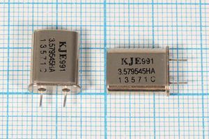 Кварцевый резонатор 3,579545 МГц - 3579,545 HC49U S 1Г 4мм (KJE) Кварцевый резонатор 3,579545 МГц - 3579,545 HC49U S 1Г 4мм (KJE)