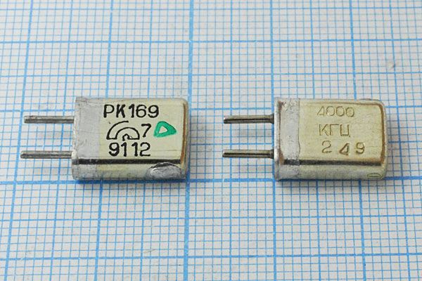 Кварцевый резонатор 4 МГц - 4000 HC25U S 15 20/-10~60C РК169МА-6АП 1Г