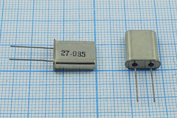 Кварцевый резонатор 27,095 МГц - 27095 HC49U S 49U[SDE] 3Г (27.095)