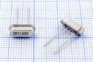 Кварцевый резонатор 3,6 МГц - 3600 HC49S3 30 20 20/-20~70C 49S[CREC] 1Г CREC
