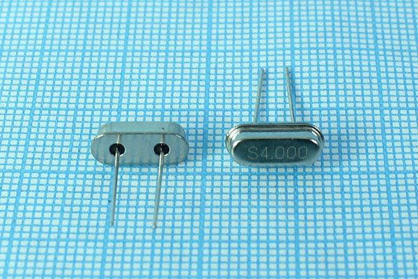 Кварцевый резонатор 4 МГц - 4000 HC49S3 18 15 30/-10~60C 49S[SDE] 1Г (S)