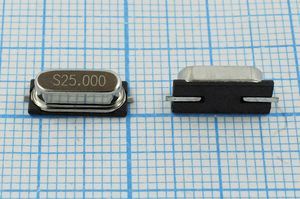 Кварцевый резонатор 25 МГц - 25000 SMD49S4 18 10 20/-40~85C 49S-SMD 1Г Кварцевый резонатор 25 МГц - 25000 SMD49S4 18 10 20/-40~85C 49S-SMD 1Г