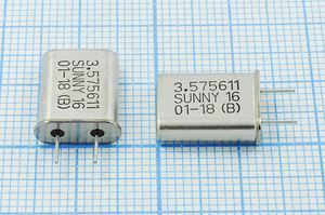 Кварцевый резонатор 3,575611 МГц - 3575,611 HC49U 16 30 30/-20~70C SA[SUNNY] 1Г 5м