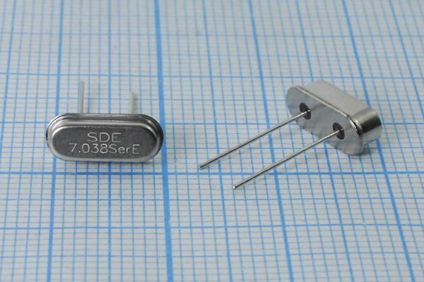 Кварцевый резонатор 7,038 МГц - 7038 HC49S3 S 10 30/-40~85C 49S[SDE] 1Г +IS