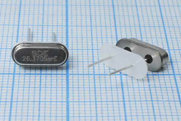 Кварцевый резонатор 26,37 МГц - 26370 HC49S3 S 10 30/-40~85C 49S[SDE] 1Г +IS
