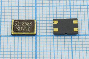 Кварцевый резонатор 33,8688 МГц - 33868,8 SMD07050C4 12 50 100/-10~60C SX-7[SM] 1Г