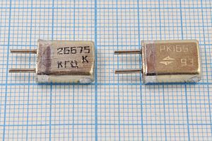 Кварцевый резонатор 26,675 МГц - 26675 HC25U 75 20/-10~60C РК169МА-10АП 3Г Кварцевый резонатор 26,675 МГц - 26675 HC25U 75 20/-10~60C РК169МА-10АП 3Г