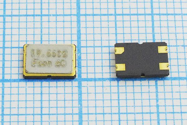 Кварцевый резонатор 19,6608 МГц - 19660,8 SMD07050C4 20 30 50/-10~70C SX-7[SM] 1Г