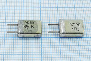Кварцевый резонатор 27,12 МГц - 27120 HC25U S 75 20/-10~60C РК169МА-10АП 3Г