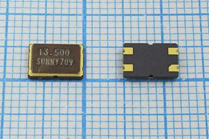 Кварцевый резонатор 13,5 МГц - 13500 SMD07050C4 10 50 50/-10~60C SX-7[SM] 1Г