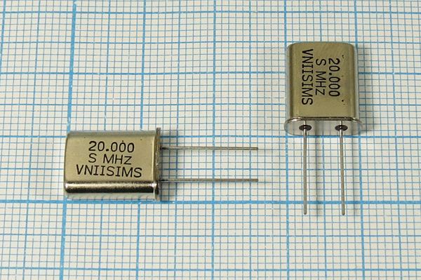 Кварцевый резонатор 20 МГц - 20000 HC49U S 10 30/-40~70C РПК01МД-5ВС 1Г