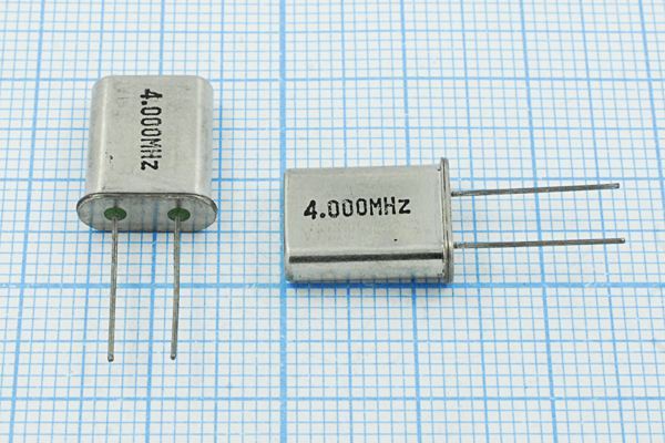 Кварцевый резонатор 4 МГц - 4000 HC49U 20 1Г (4,000MHz)