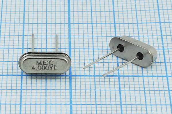 Кварцевый резонатор 4 МГц - 4000 HC49S3 20 30 49S[MEC] 1Г (MEC 4.000YL)