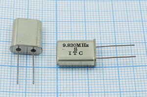 Кварцевый резонатор 9,83 МГц - 9830 HC49U S 1Г (ITC) Кварцевый резонатор 9,83 МГц - 9830 HC49U S 1Г (ITC)