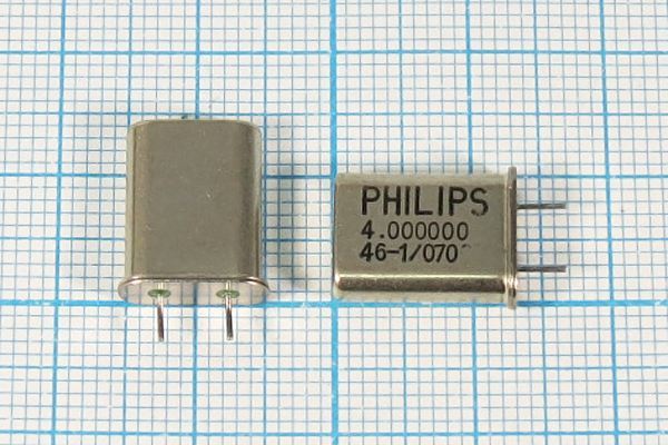 Кварцевый резонатор 4 МГц - 4000 HC49U 16 HC49U[PHILIPS] 1Г 4мм