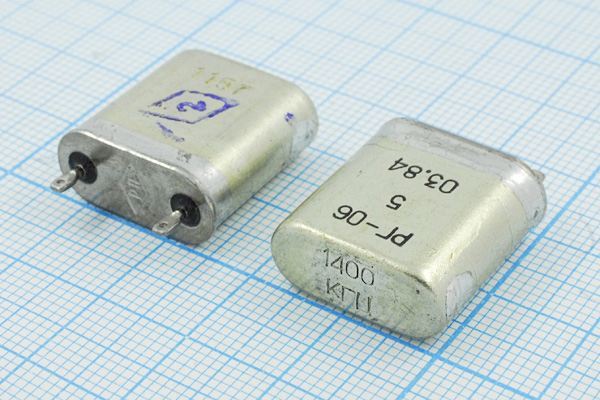 Кварцевый резонатор 1,4 МГц - 1400 БВ РГ06БВ 1Г