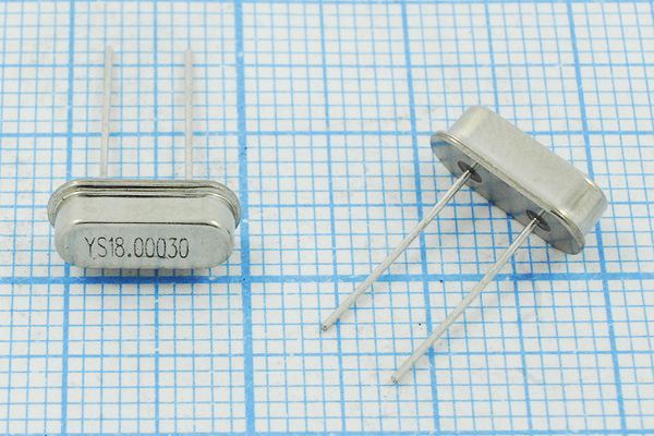 Кварцевый резонатор 18 МГц - 18000 HC49S3 30 30 30/-20~70C 49S 1Г