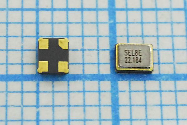 Кварцевый резонатор 22,1184 МГц - 22118,4 SMD02520C4 8 10 30/-40~85C SMD2520 1Г