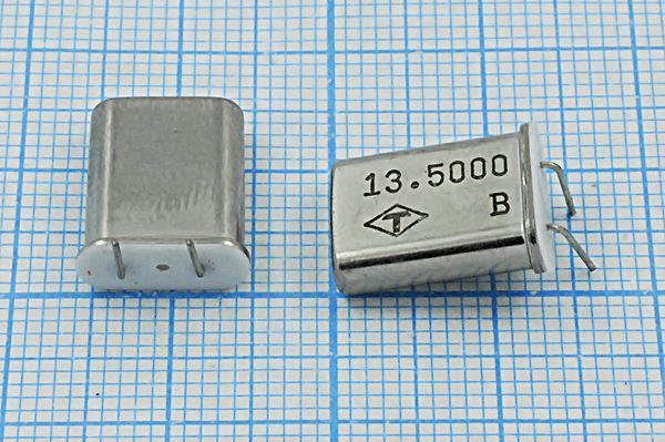 Кварцевый резонатор 13,5 МГц - 13500 HC49U 12 1Г +IS 5мм