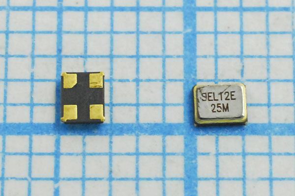 Кварцевый резонатор 25 МГц - 25000 SMD02016C4 12 10 30/-40~85C SMD2016 1Г