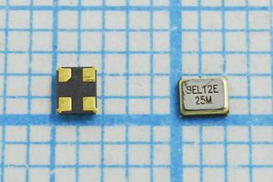 Кварцевый резонатор 25 МГц - 25000 SMD02016C4 12 10 30/-40~85C SMD2016 1Г Кварцевый резонатор 25 МГц - 25000 SMD02016C4 12 10 30/-40~85C SMD2016 1Г